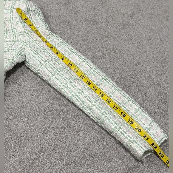 Zara Tweed Double Breasted Texture Blazer Jacket - Picture 13 of 13